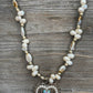 A Rare Bird - Women's Pearls And Lace Necklace