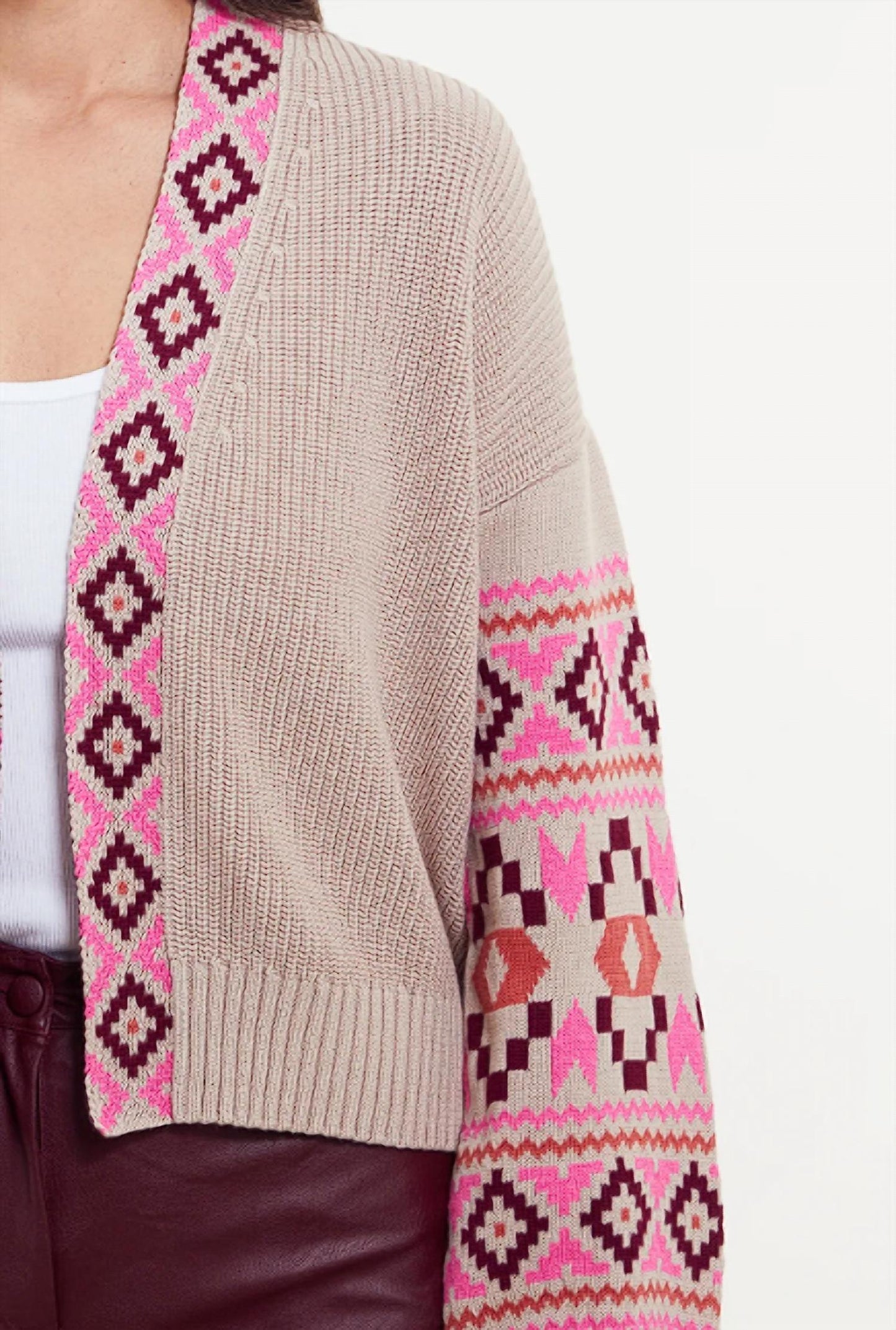 &Isla - Thea Aztec Edge To Edge Cardi Top