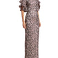 Theia - Brocade Ruffle Gown