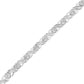 .925 Sterling Silver 1.0 Cttw Round-Brilliant and Baguette Cut Diamond Miracle-Set X-Link 7" Tennis Bracelet (I-J Color, I2-I3 Clarity)