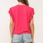 Another Love - Sonny Hibiscus Flutter Sleeve Top