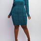 The Curve La - Plus Size Scoop Neck Short Dress
