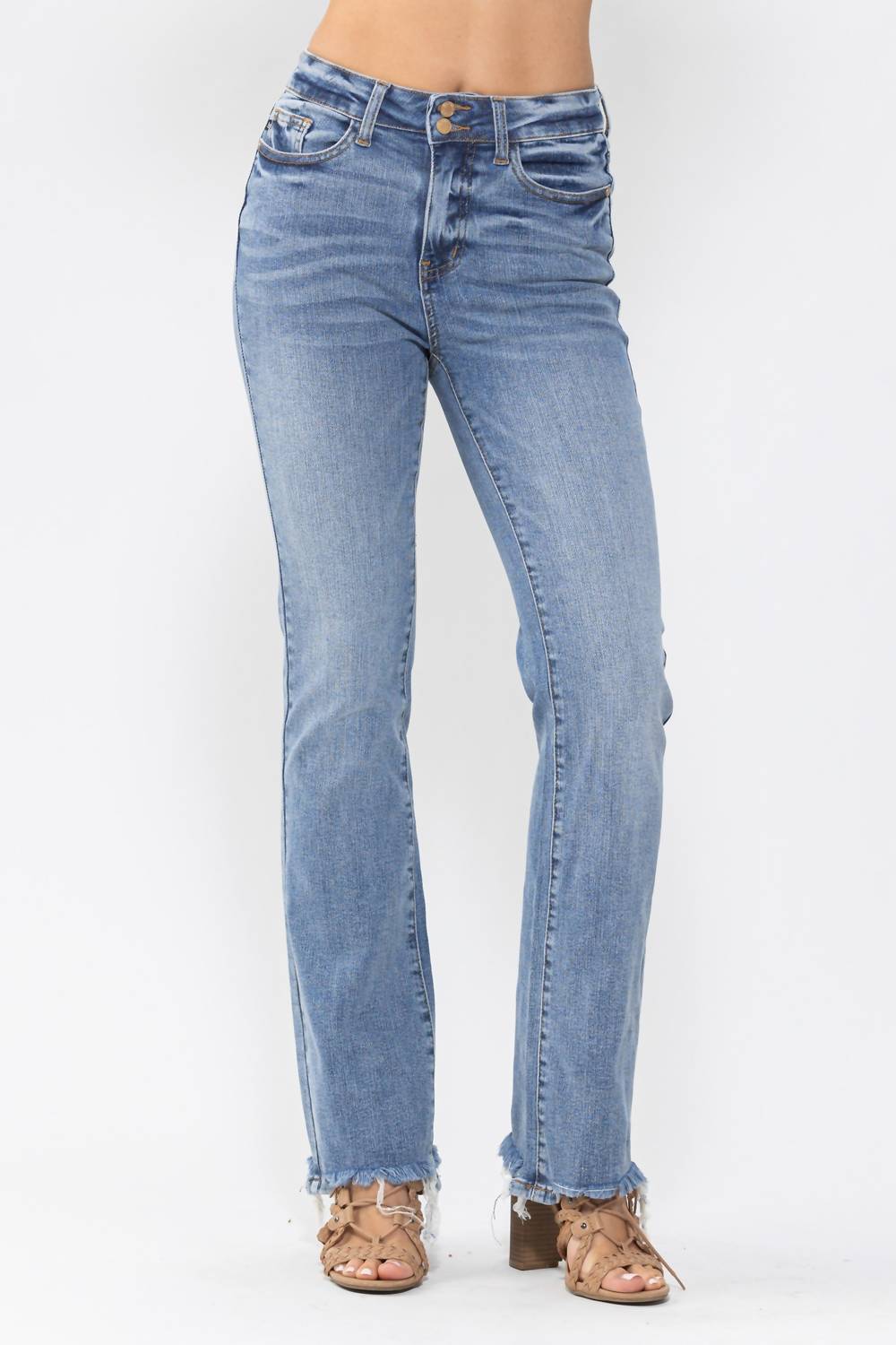 Judy Blue - Double Button Bootcut Jeans