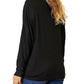 Double Take - Seam Detail Round Neck Top with Sheer Sleeves