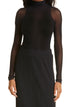 max-mara-leisure-veles-sheer-mesh-top-size-medium-in-nero