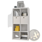 8 Cube White Bookshelf Organizer for Home and Office