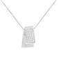 14KT White Gold Diamond Box Pendant Necklace (1 cttw, H-I Color, SI2-I1 Clarity)