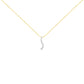 AGS Certified 14K Yellow Gold 2.0 Cttw Baguette and Brilliant Round-Cut Diamond Journey 18" Pendant Necklace (F-G Color, I1-I2 Clarity)