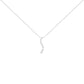 14K White Gold 3.0 Cttw Round-Brilliant & Baguette Cut Diamond S Shaped Graduated 18" Pendant Necklace (I-J Color, I2-I3 Clarity)