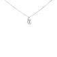 10K White Gold 1/10 Cttw Diamond Solitaire Spiral 18" Pendant Necklace (I-J Color, I2-I3 Clarity)