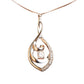 10K White Gold 1/4 Cttw Brilliant-Cut Round Diamond Spiral Link 18" Pendant Necklace (I-J Color, I2-I3 Clarity)