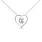 .925 Sterling Silver 1/4 Cttw Brilliant-Cut Diamond Open Heart Twisted Awareness Ribbon 18" Pendant Necklace (H-I Color, I1-I2 Clarity)