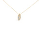 14k Yellow Gold 1 1/3 Cttw Princess and Baguette-cut Diamond Double Curved Pendant Necklace (H-I Color ,VS1-VS2 Clarity) - NO CHAIN INCLUDED