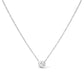 10K White Gold 1/2 Carat Round Brilliant-Cut Diamond Modern Bezel-Set Solitaire 16"-18" Pendant Necklace (H-I Color, SI2-I1 Clarity)