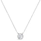 AGS Certified 10K White Gold 1/3 Cttw Bezel Set Round Diamond Solitaire 16-18" Adjustable Pendant Necklace (I-J Color, SI1-SI2 Clarity)