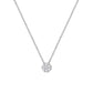 14K White Gold 1/4 Cttw Shared Prong Set Round-Ct Diamond 7 Stone Floral Cluster 18" Pendant Necklace (H-I Color, SI2-I1 Clarity)
