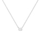 IGI Certified 10K White Gold 1/2 cttw Lab Grown Oval Shape Solitaire Diamond East West 18" Pendant Necklace (E-F Color, VS1-VS2 Clarity)
