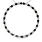 .925 Sterling Silver 3.0 Cttw Alternating Black and White Diamond Open Hoop Circle Pendant Necklace (H-I Color, I3 Clarity) - 18" Inches