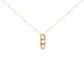 14K Yellow Gold Plated .925 Sterling Silver 1/6 Cttw Diamond Interlocking Triple Asymmetric Circle Hoop 18" Pendant Necklace (H-I Color, I1-I2 Clarity)