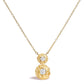 14K Yellow Gold Plated Sterling Silver 1/2 Cttw Lab Grown Diamond Rose Pendant Necklace