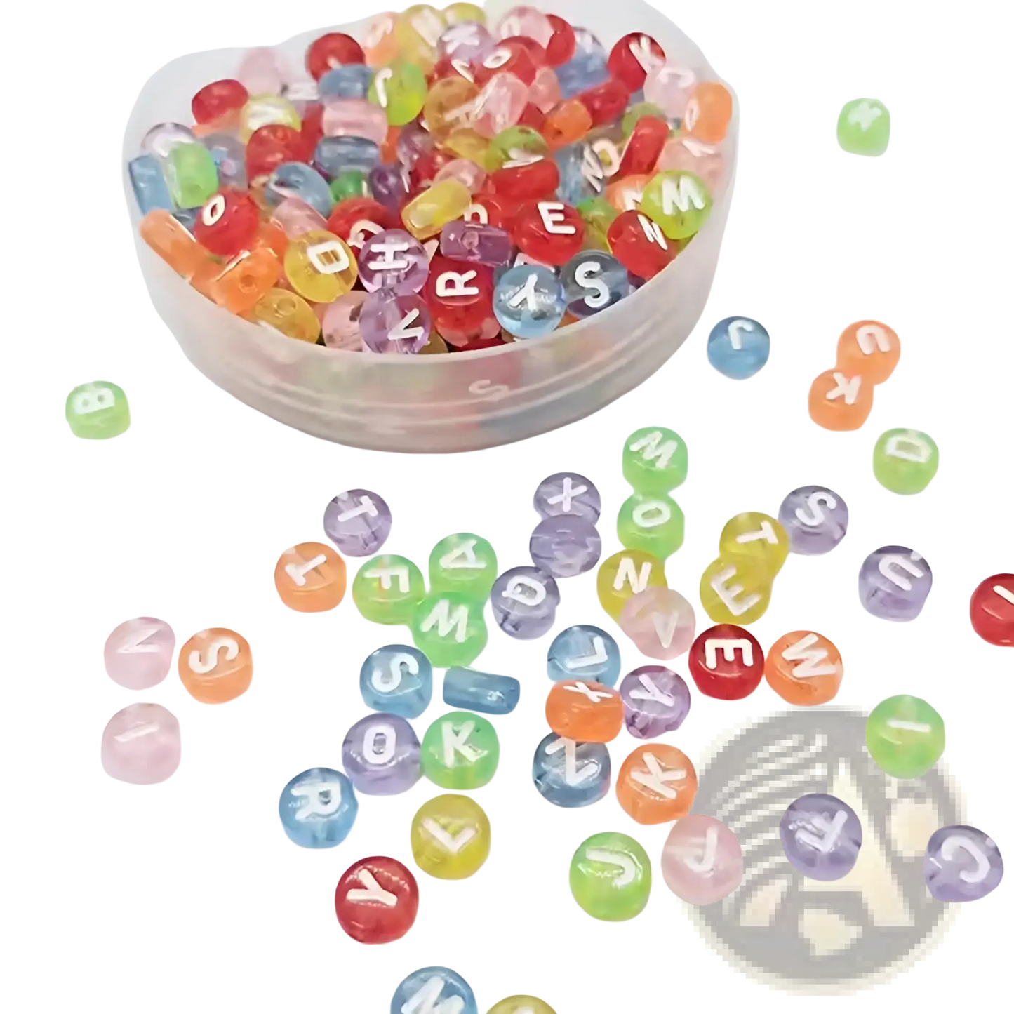 800 Piece Mixed Acrylic Alphabet and Number Bead Set