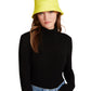 Steve Madden Women's Solid Satin Lined Nylon Bucket Hat Yellow Size Regular