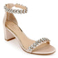 Badgley Mischka Women's Bronwen Block Heel Evening Sandals Brown Size 9 M