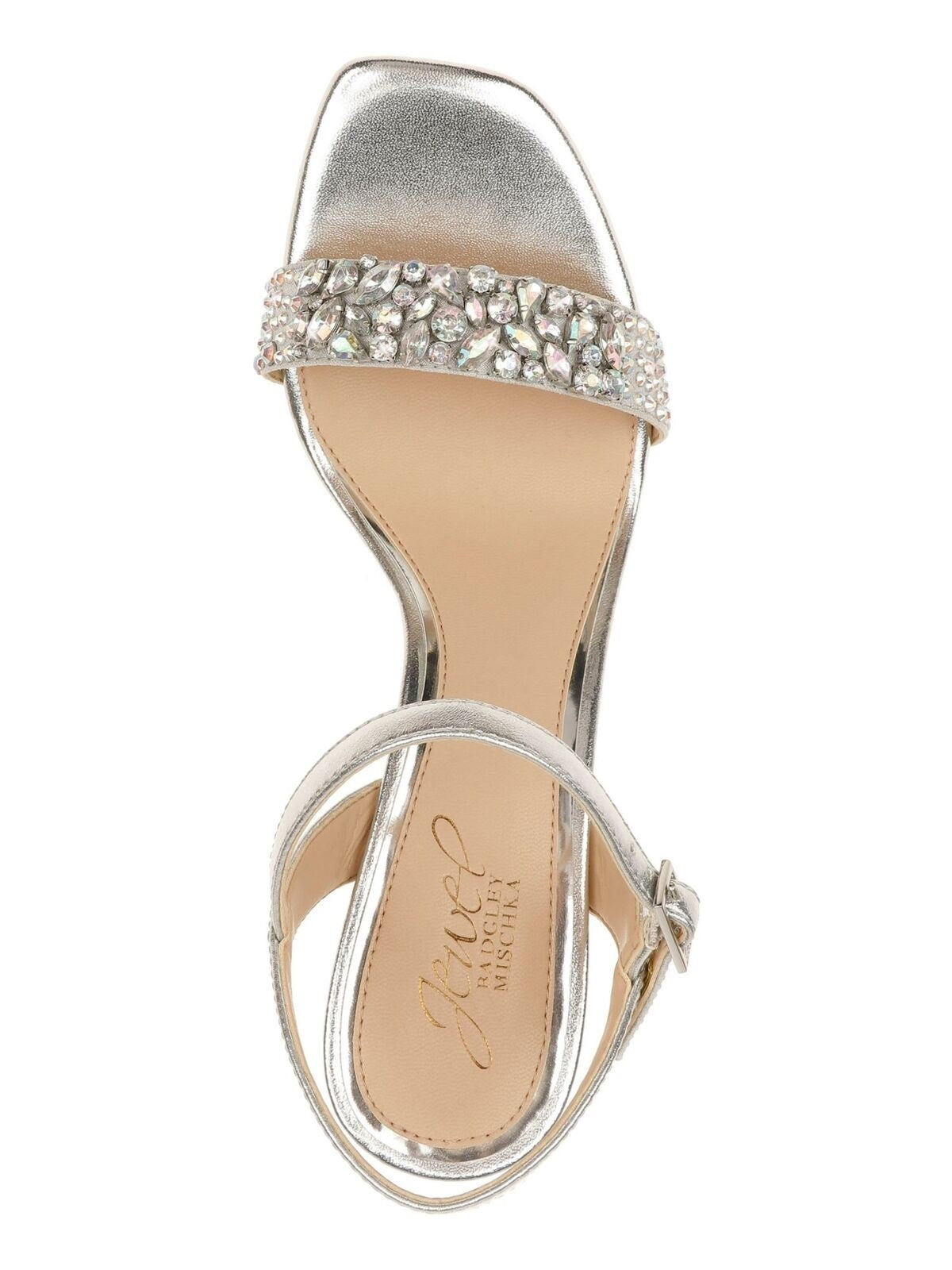 Badgley Mischka Women's Natasha Patent Evening Heels Gray Size 6