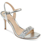 Badgley Mischka Women's Natasha Patent Evening Heels Gray Size 8