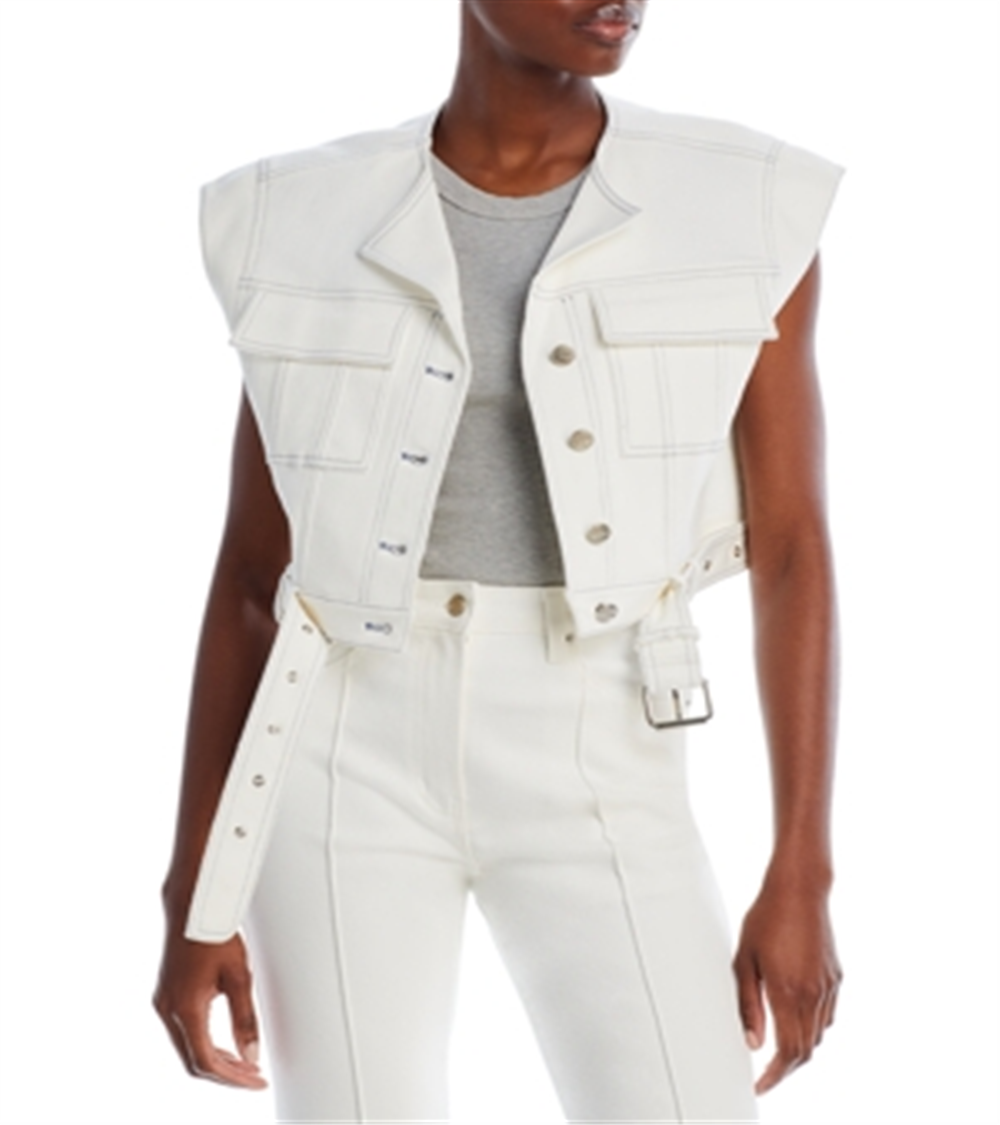 Lvir Denim Vest White Size M