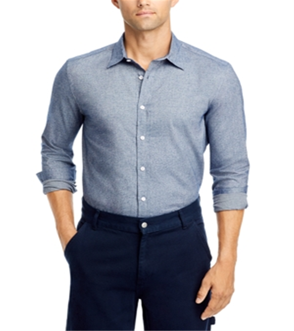 The Men's Store at Bloomingdale's Regular Fit Cotton Flannel Shirt Blue Size XXL