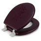 Embroidered Padded Soft Round Toilet Seat With Easy Clean & Change Hinge