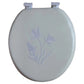 Embroidered Padded Soft Round Toilet Seat With Easy Clean & Change Hinge