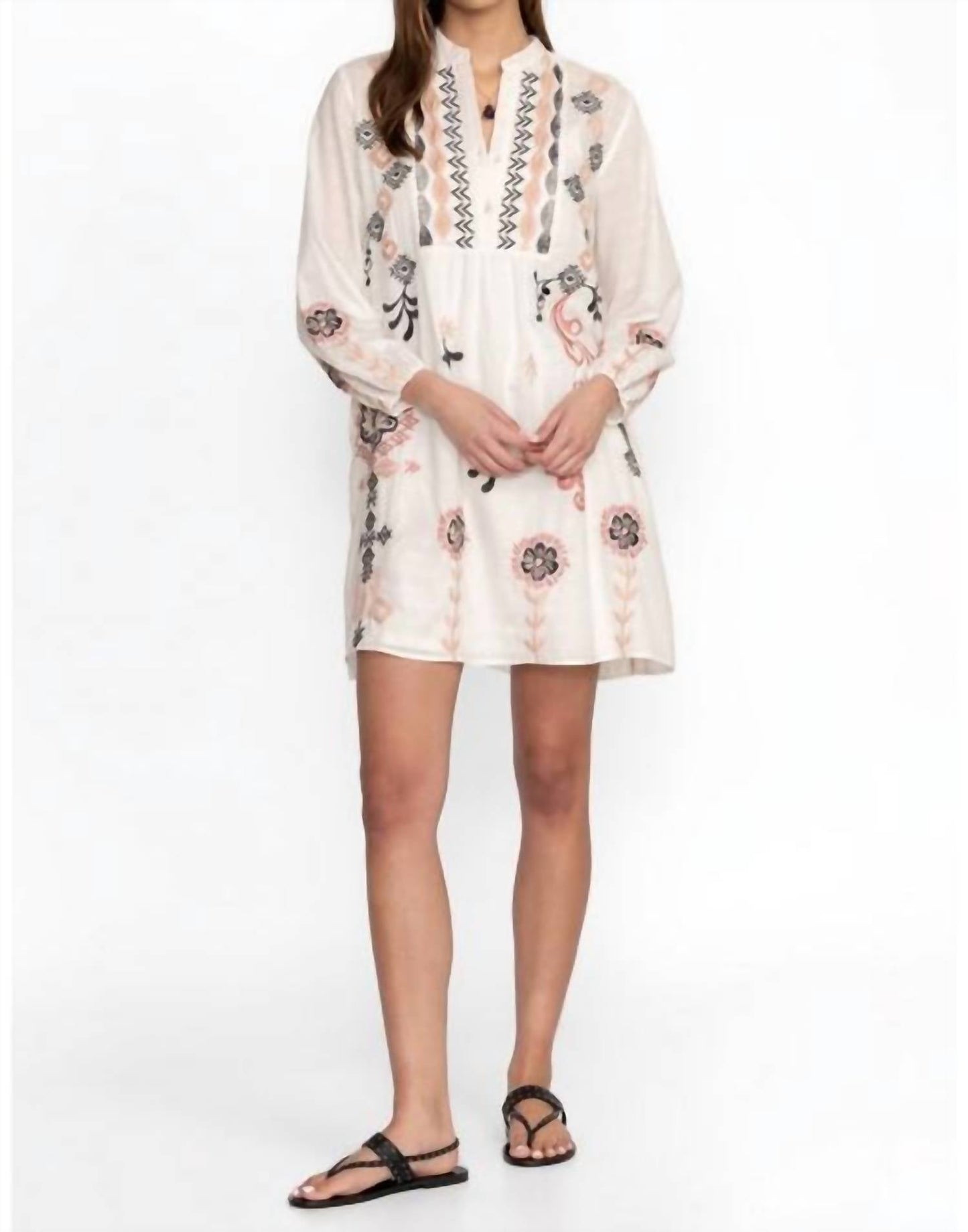 Johnny Was - BELLANIA BUTTON YOKE FIELD SLIP DRESS