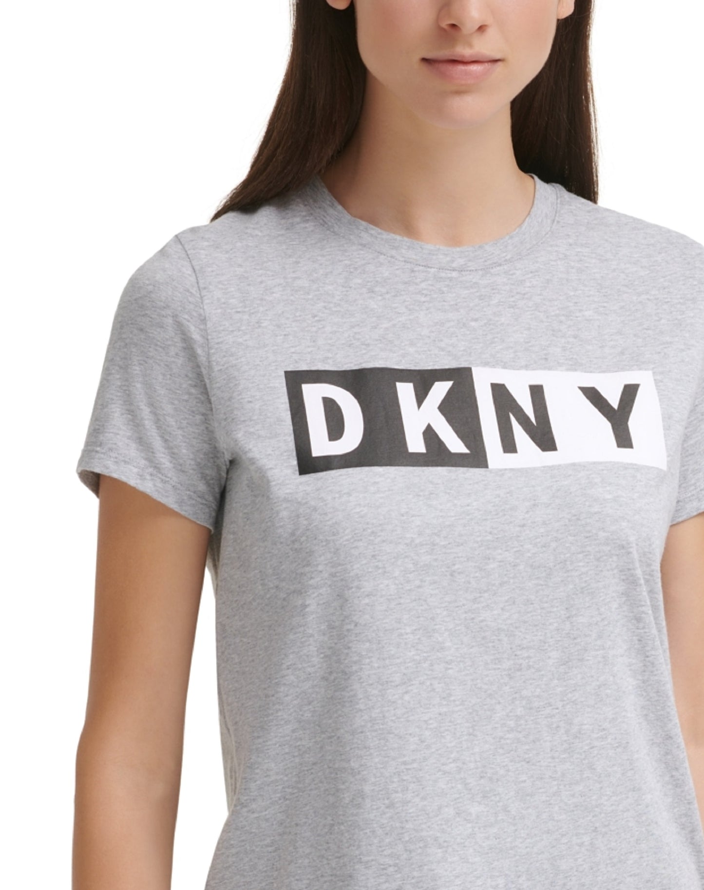 DKNY Women's Sport Logo T-Shirt Gray Size Medium