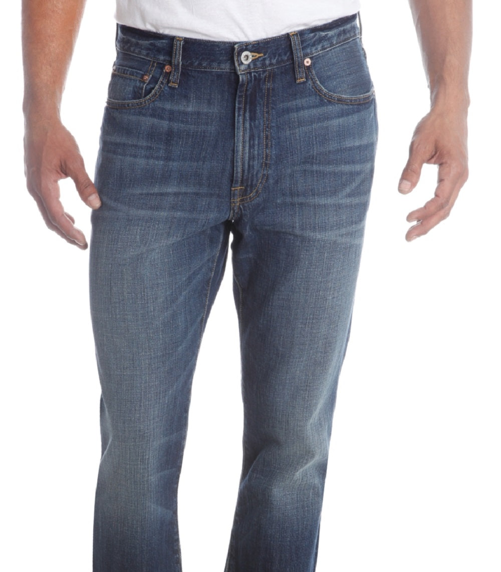 Lucky Brand Men's 181 Relaxed Straight Fit Stretch Jeans Blue Size 42X32