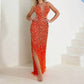Terani Couture - Sleeveless Bodycon Tulle Long Prom Dress