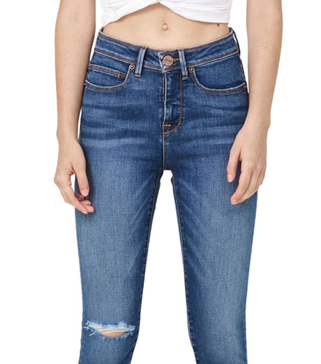 Jaen Women's Ashley High Rise Skinny Jeans Blue Size 28