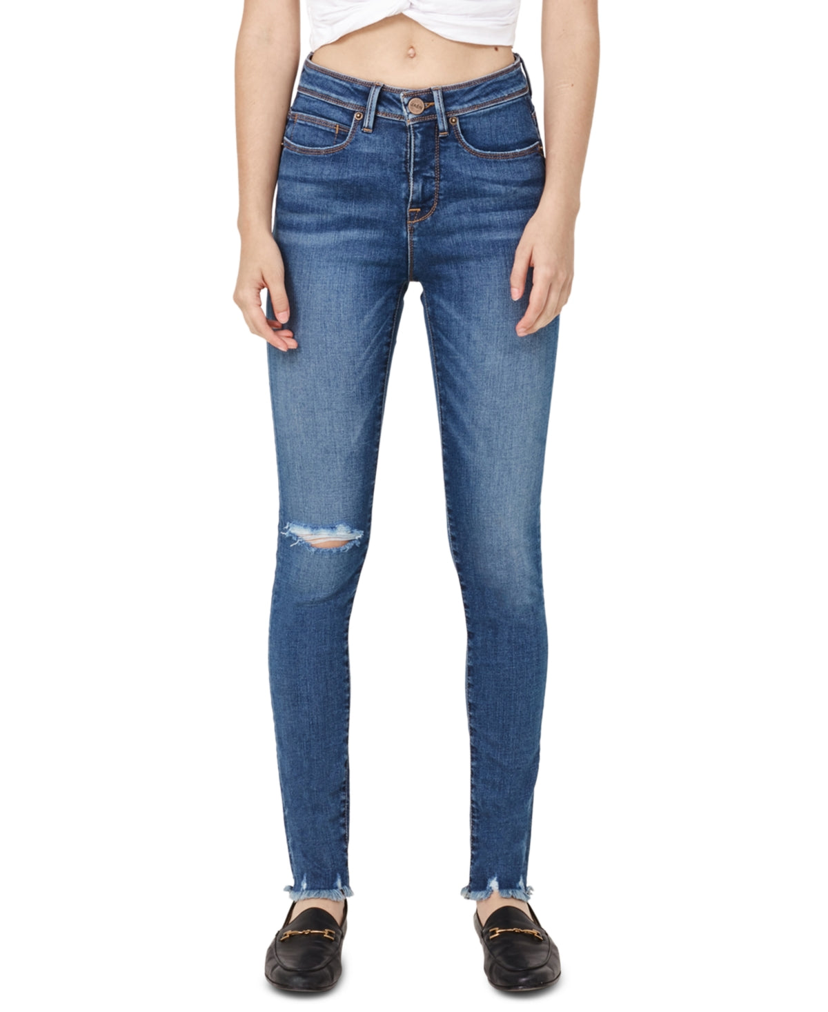 Jaen Women's Ashley High Rise Skinny Jeans Blue Size 28