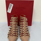 Valentino Garavani Women's Rockstud Alcove Strappy High Heel Booties Pink Size 8.5