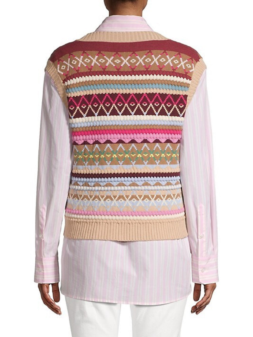 Weekend Max Mara Women's Esperia Knit Sweater Vest Pink Size Large