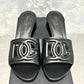 Dolce & Gabbana Women's Block Heel Slide Sandals Black Size 8.5