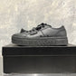 Versace Men's Jeans Couture Vitello + Scritta Sneakers Black Size 12