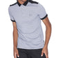 A|X Armani Exchange Men's Heathered Piqué Polo T-Shirt Black Size X-Large