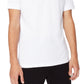 A|X Armani Exchange Men's Metallic Logo Badge Polo Shirt White Size Medium
