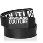 Versace Jeans Couture Women's Logo Buckle Leather Belt Black Size Regular