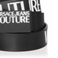 Versace Jeans Couture Women's Logo Buckle Leather Belt Black Size Regular