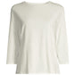 Weekend Max Mara Women's Boat Neck 3/4 Sleeve Top White Size Medium