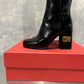 Valentino Garavani Women's Heritage Vlogo Bootie Black Size 7