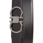 Ferragamo Men's Gancio Reversible Calfskin Leather Belt Black Size 36